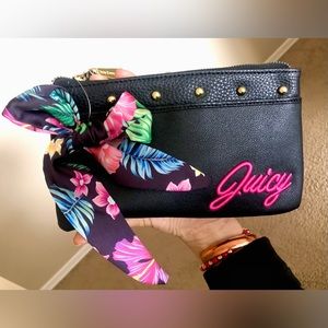 Juicy Couture Black Tropical Wristlet